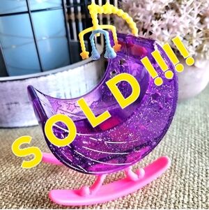 Barbie Dreamtopia Dragon Nursery Baby Rocking Crib Purple Moon